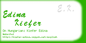 edina kiefer business card